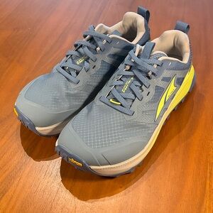 Altra Lone Peak 9+ Blue Trail Running Shoes with Yellow Accents